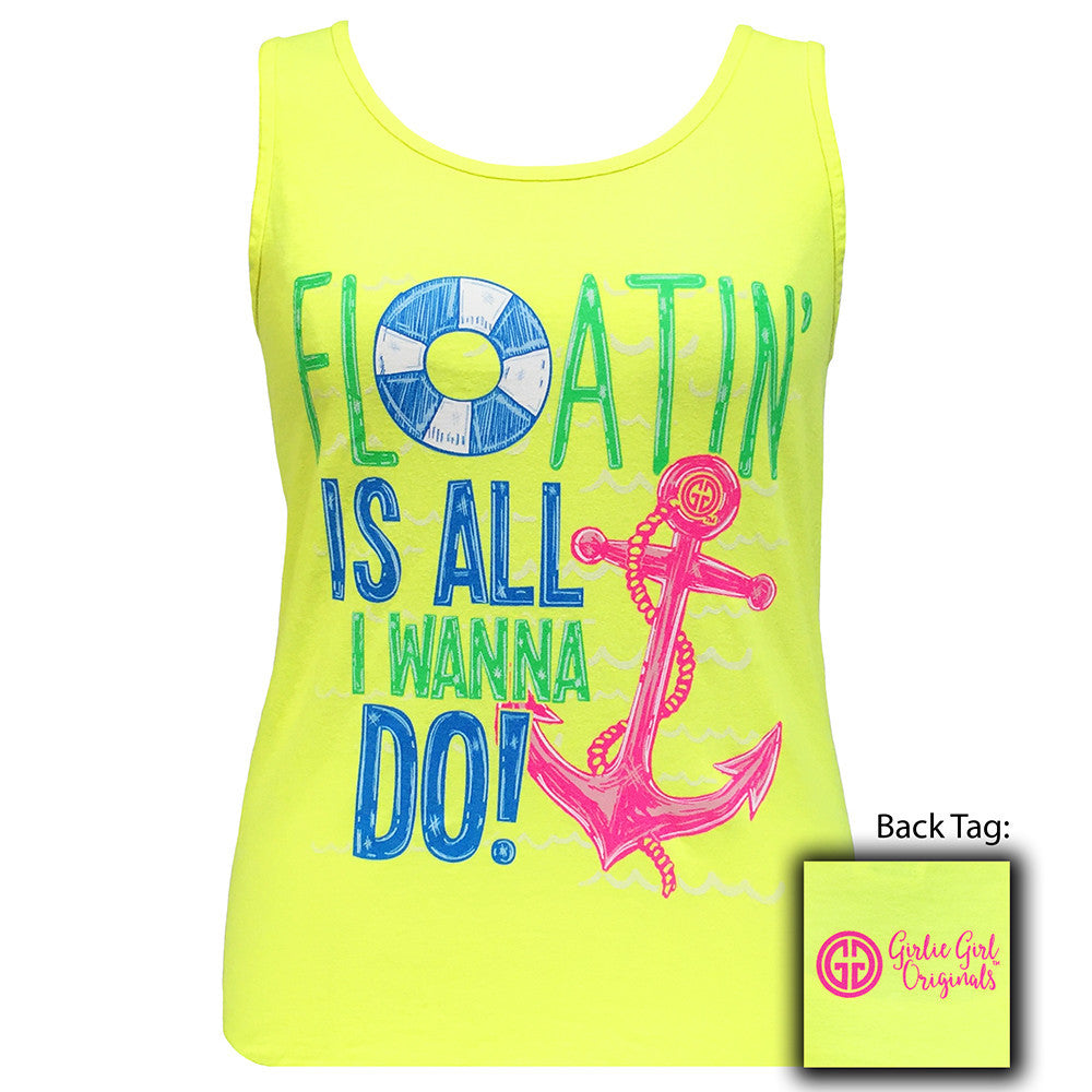 Floatin' Comfort Color Neon Yellow Tank