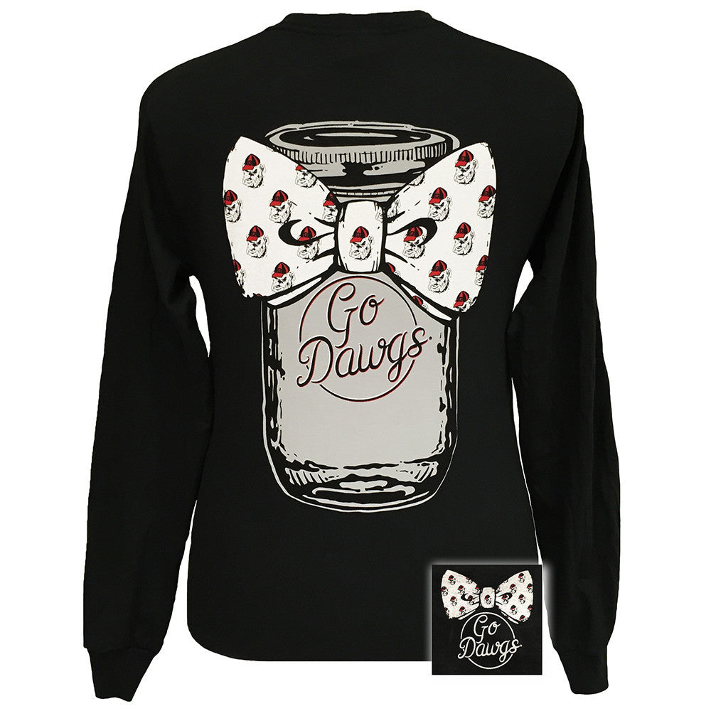 Georgia Bulldogs Mason Jar Long Sleeve Black