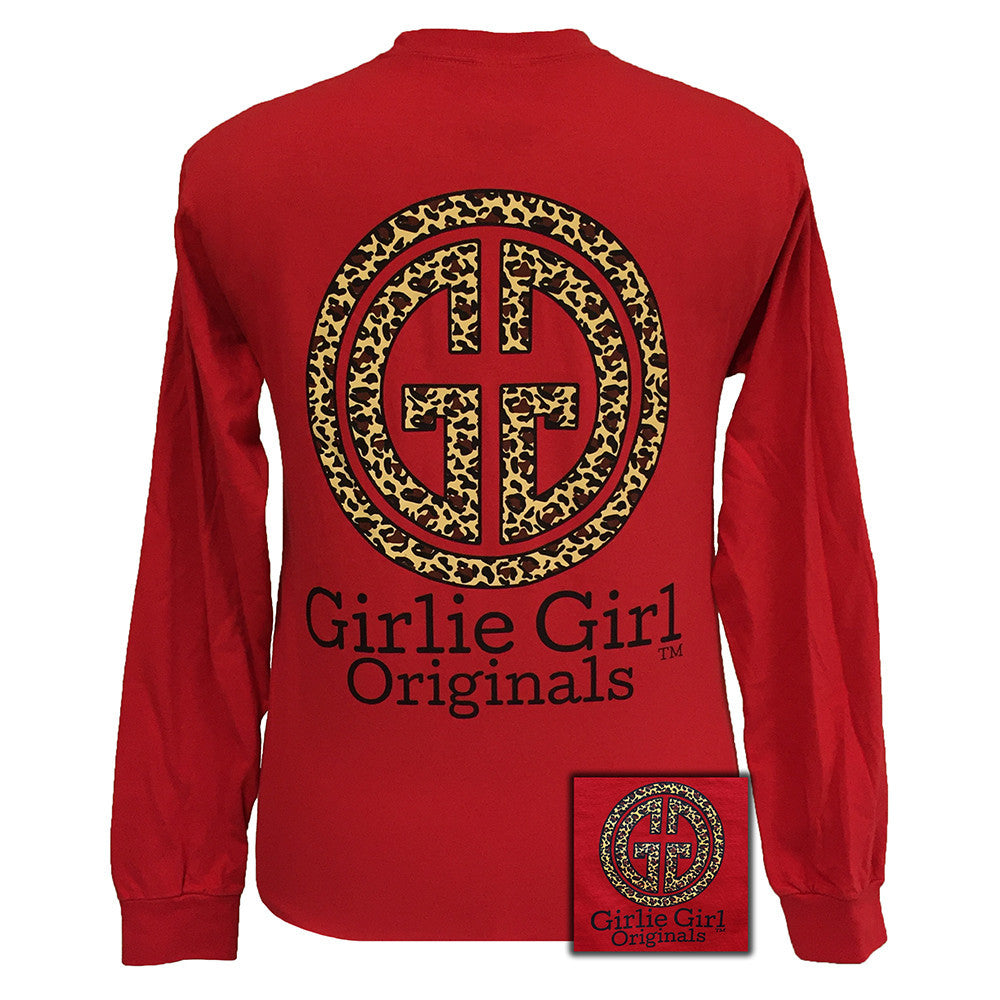 GGO-Leopard Logo-Comfort Color Red Long Sleeve