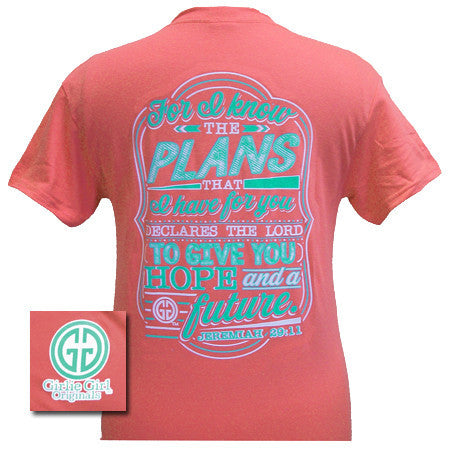 For I know the Plans Jeremiah 29:11 Coral Silk