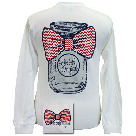 Girlie Girl Mason Jar - White (long sleeve)