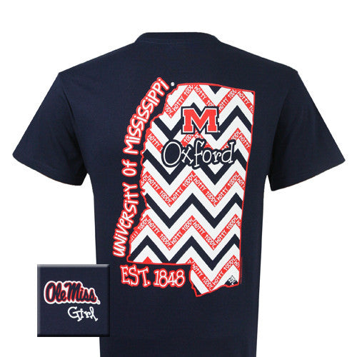 Ole Miss T-Shirt: State Chevron (Short Sleeve)