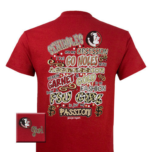 Florida State T-Shirt: FSU Obsession (Short Sleeve)