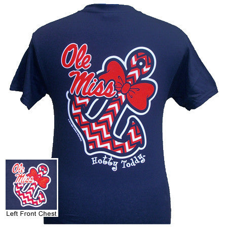 Ole Miss T-Shirt: Ole Miss Bowtie Anchor (Short Sleeve)