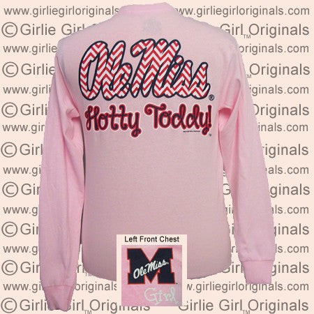 Ole Miss T-Shirt: Ole Miss Logo Chevron (Long Sleeve)