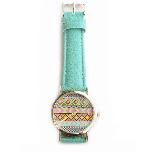 Aztec Watch Mint Green