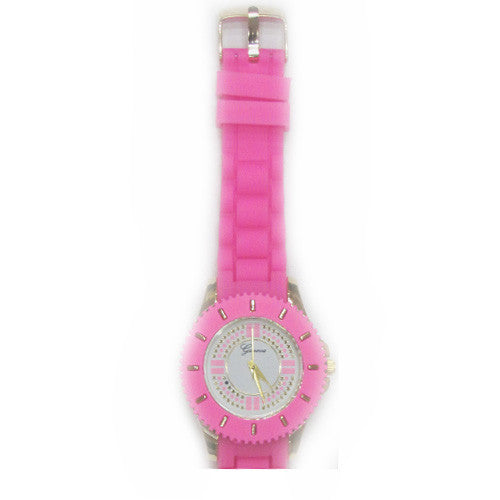 Jelly Watch Large Face Hot Pink