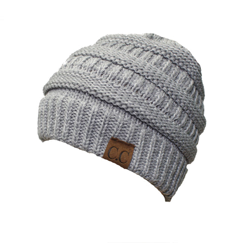 YJ-800 2-TONE BEANIE 28-GREY