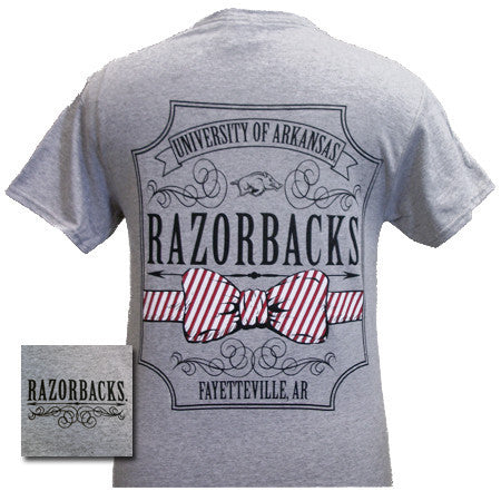 Arkansas Pattern Bowtie Sports Grey