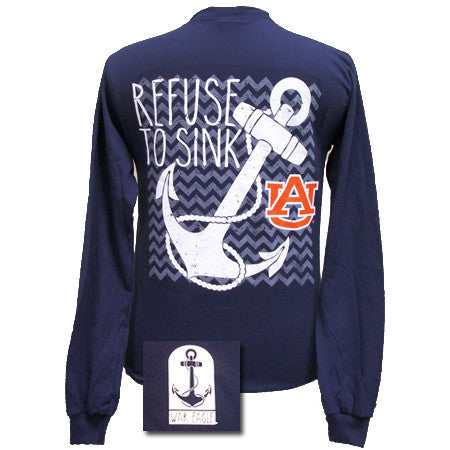 Auburn Refuse to Sink Navy Long sleeve
