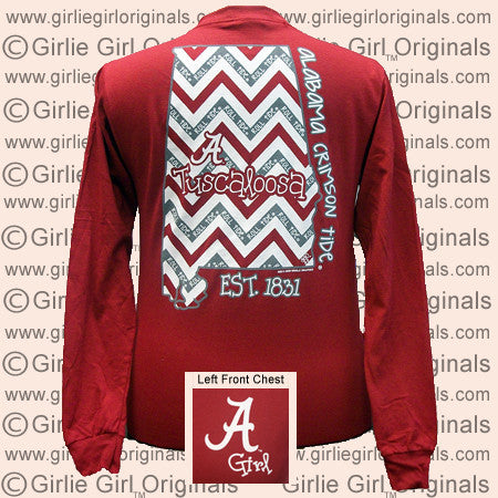 Alabama T-Shirt: State Chevron (Long Sleeve)