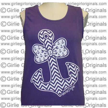 Bowtie Anchor - Grape (Comfort Color Tank)
