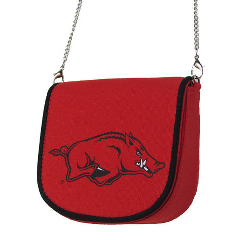 UAF-037 RED RAZORBACK SMALL PURSE