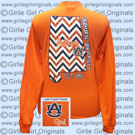 Auburn T-Shirt: State Chevron (Long Sleeve)