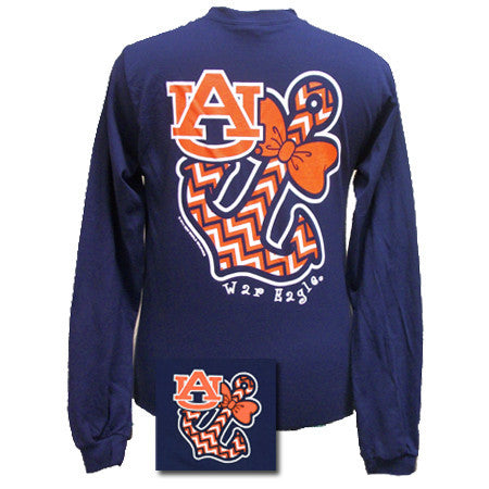 Auburn Bowtie Anchor Long Sleeve Navy