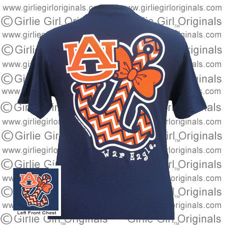 Auburn T-Shirt: AU Bowtie Anchor (Short Sleeve)