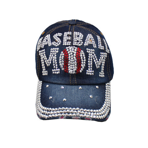 Cap-Bling Baseball Mom