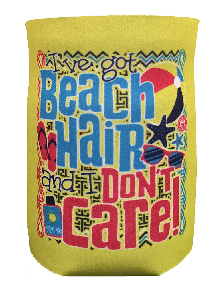 KZ-Beach Hair and I Don't Care Koozie