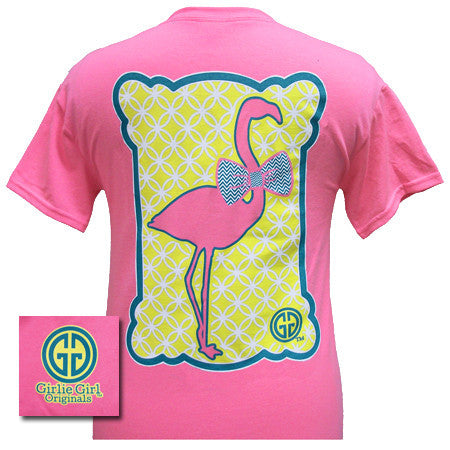 Preppy Bowtie Flamingo Safety Pink