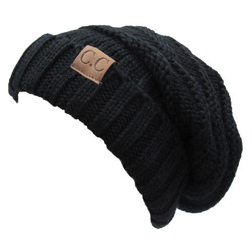 CC-100 SLOUCHY BEANIE BLACK