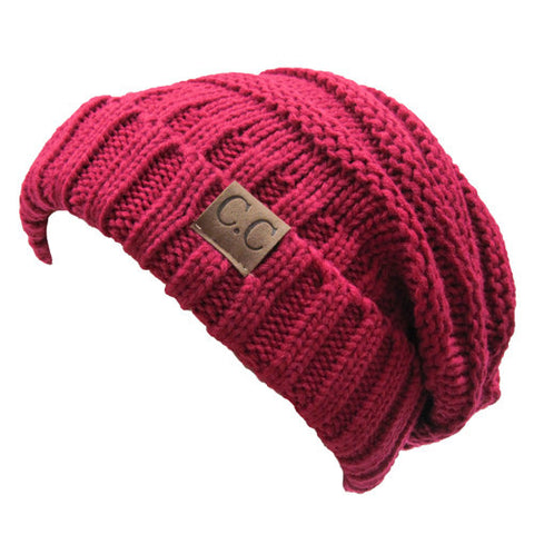 CC-100 SLOUCHY BEANIE HOT PINK