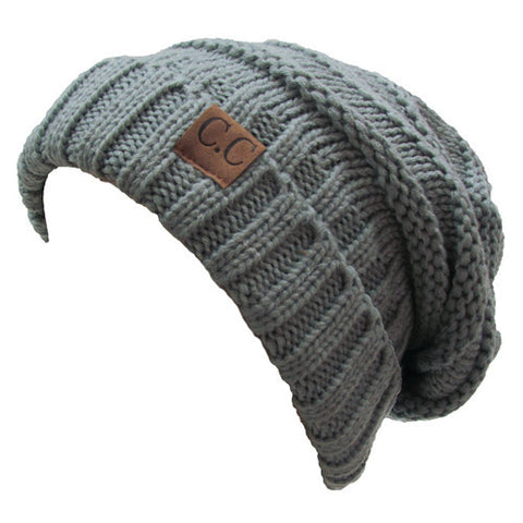 CC-100 SLOUCHY BEANIE LIGHT MEL GREY