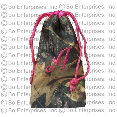 Camo Initialed Eyeglass Pouch