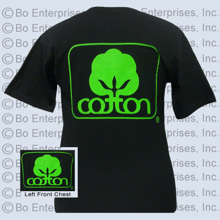 "Cotton" T: Logo 1-Lime : Black (Short Sleeve)