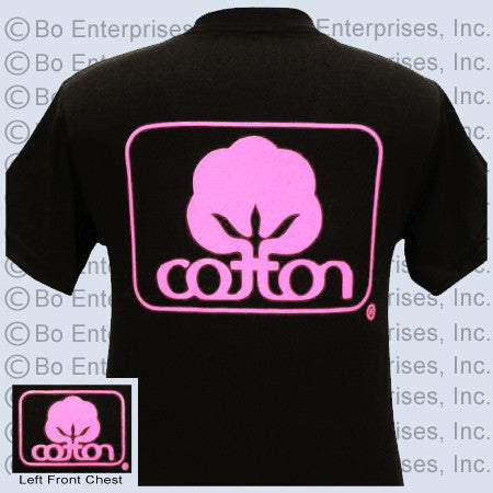 "Cotton" T: Logo 1-Pink : Black (Short Sleeve)