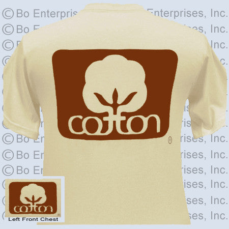 "Cotton" T: Logo 2-Brown : Natural (Short Sleeve)