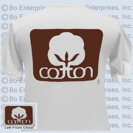 "Cotton" T: Logo 2-Brown : White (Short Sleeve)