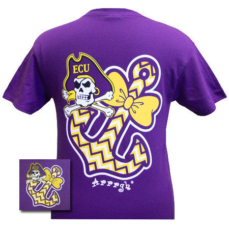 ECU Bowtie Anchor Short Sleeve Purple