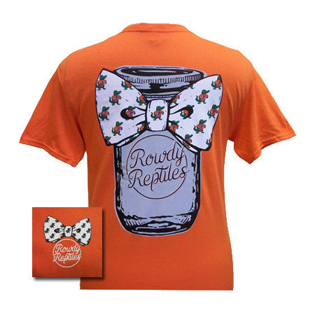 Florida Bowtie Mason Jar Orange