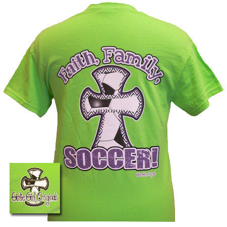 Faith Family Soccer Neon Green