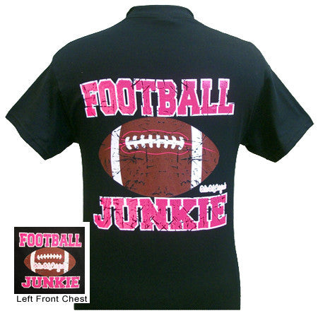 Football Junkie Black with Pink