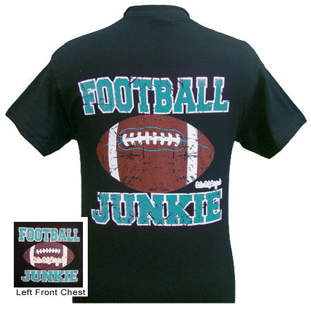 Football Junkie Black with Turquoise