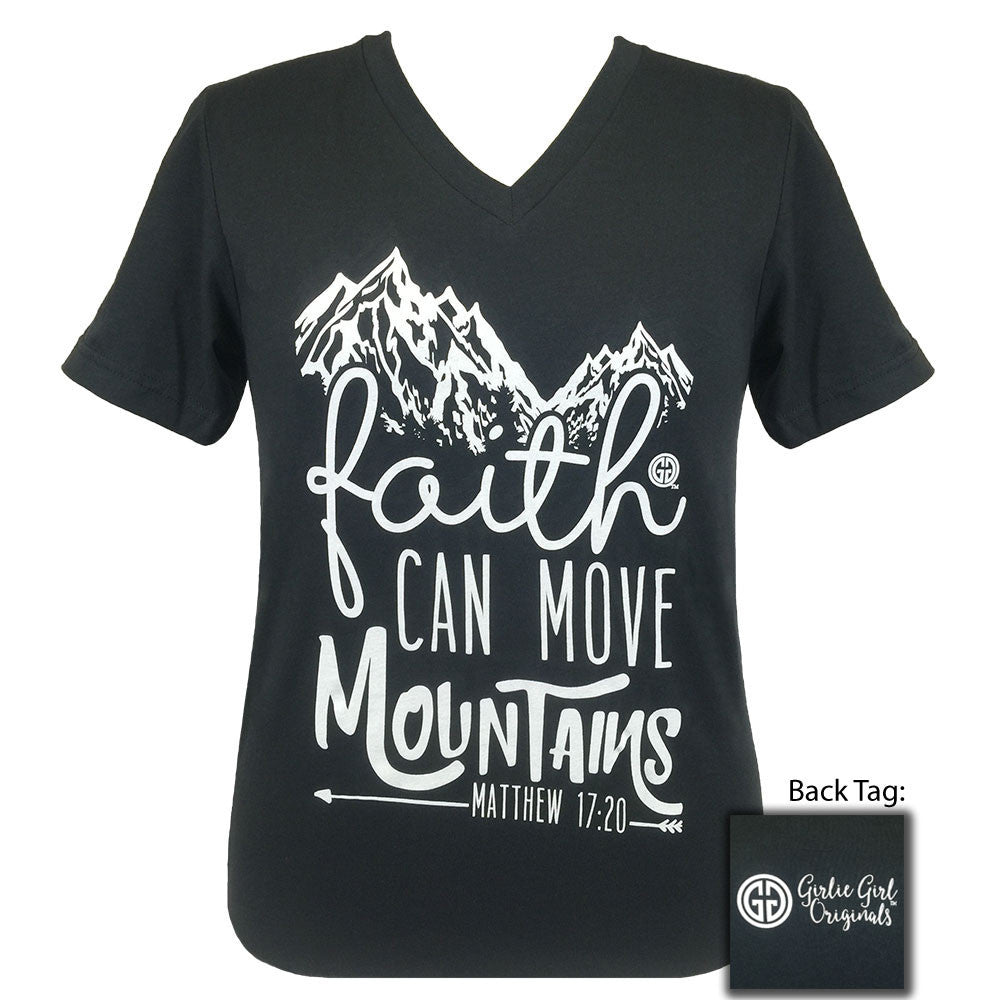 Mountains Dark Grey Short Sleeve V-Neck