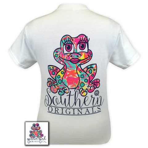 Frog Pattern White Short Sleeve