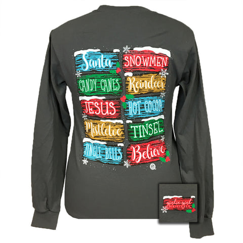 Christmas Board Charcoal Long Sleeve