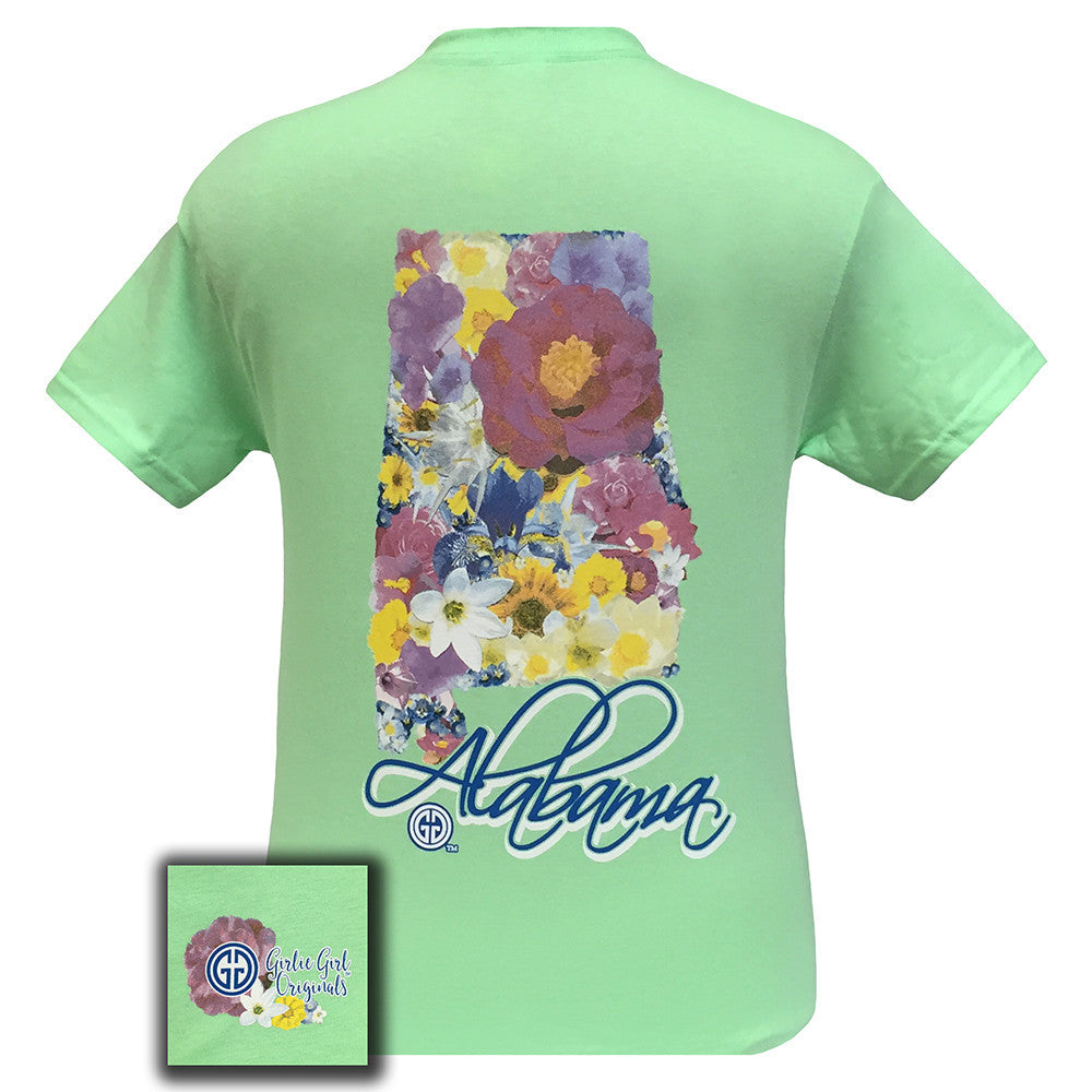 Alabama Flower Mint Short Sleeve