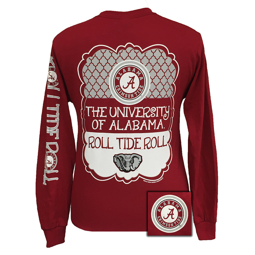 Alabama - Preppy Frame - Cardinal Long Sleeve