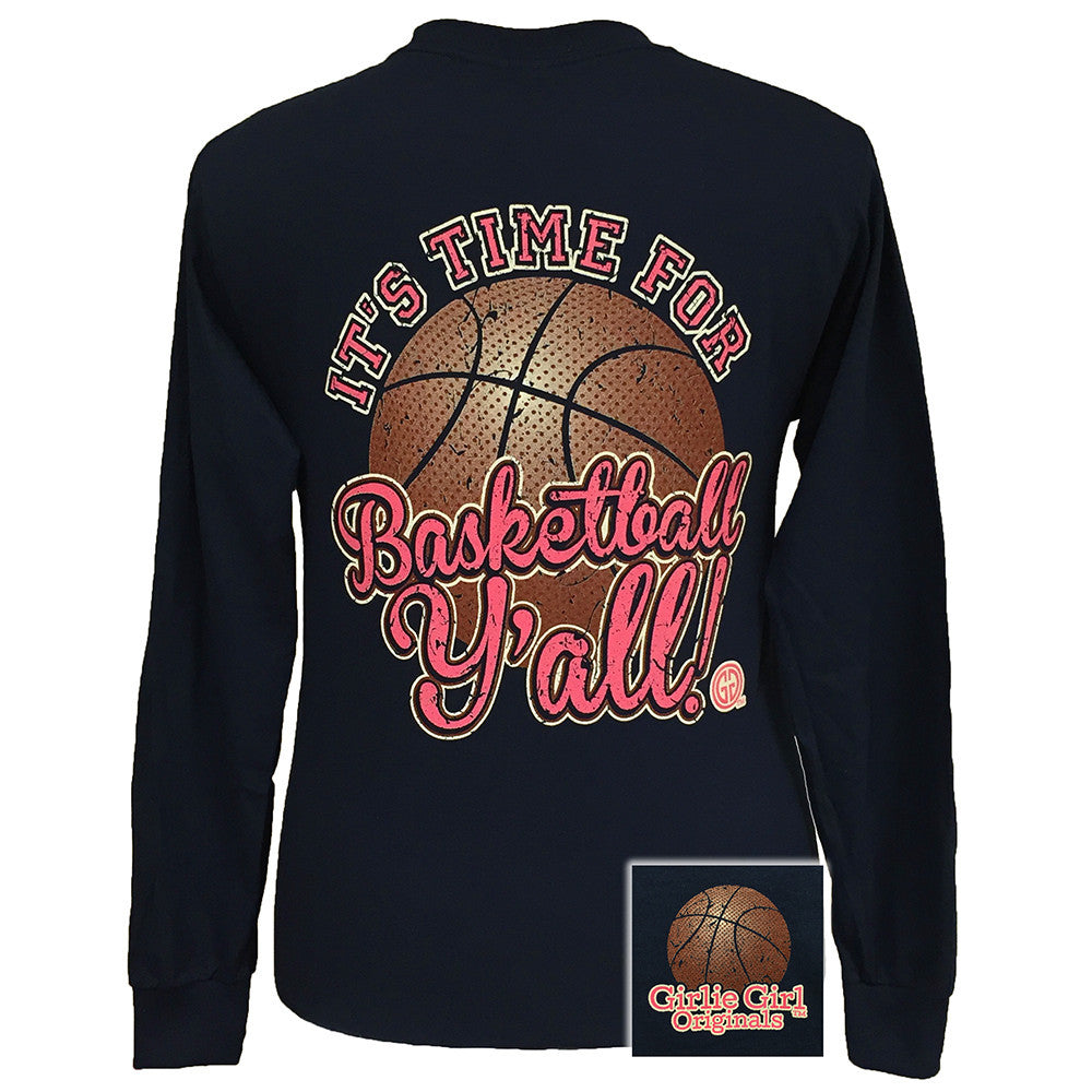 Basketball Y'all - Navy Long Sleeve