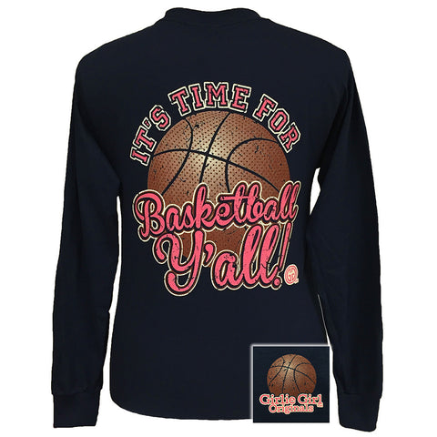 Basketball Y'all - Navy Long Sleeve