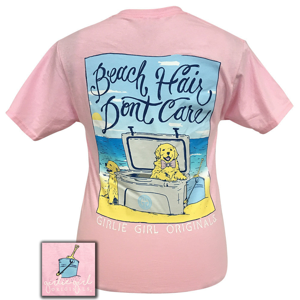 Beach Hair Pups Classic Pink Short Sleeve