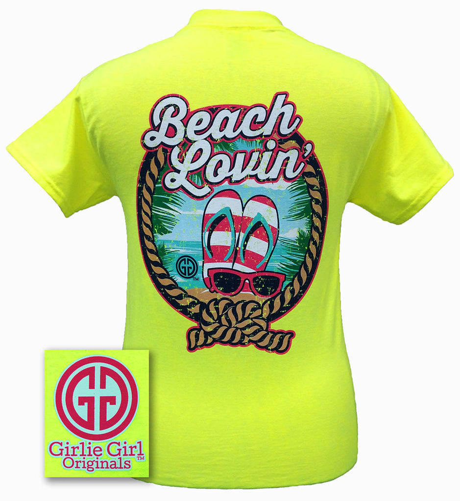 Beach Lovin' - Safety Green short sleeve