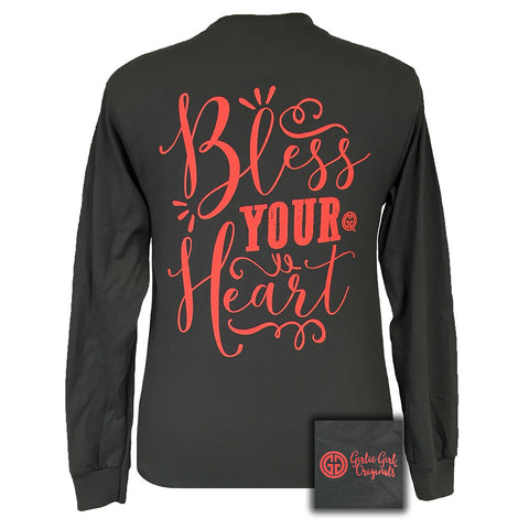 Bless Your Heart Charcoal Longsleeve