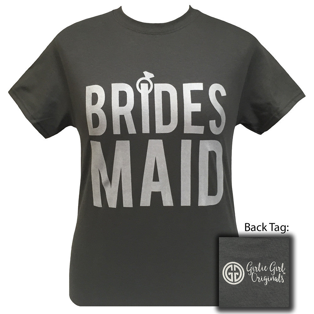 Bridesmaid Charcoal Short Sleeve