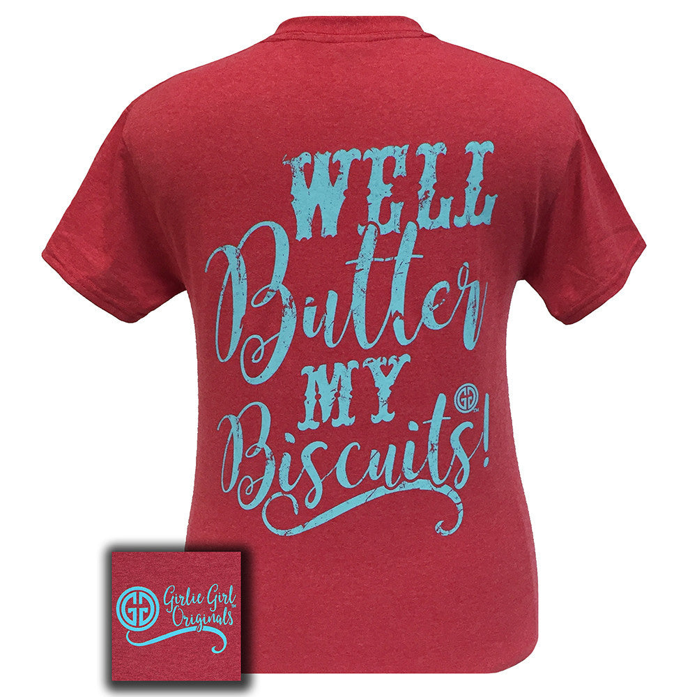 Butter My Biscuits Heather Red Short Sleeve