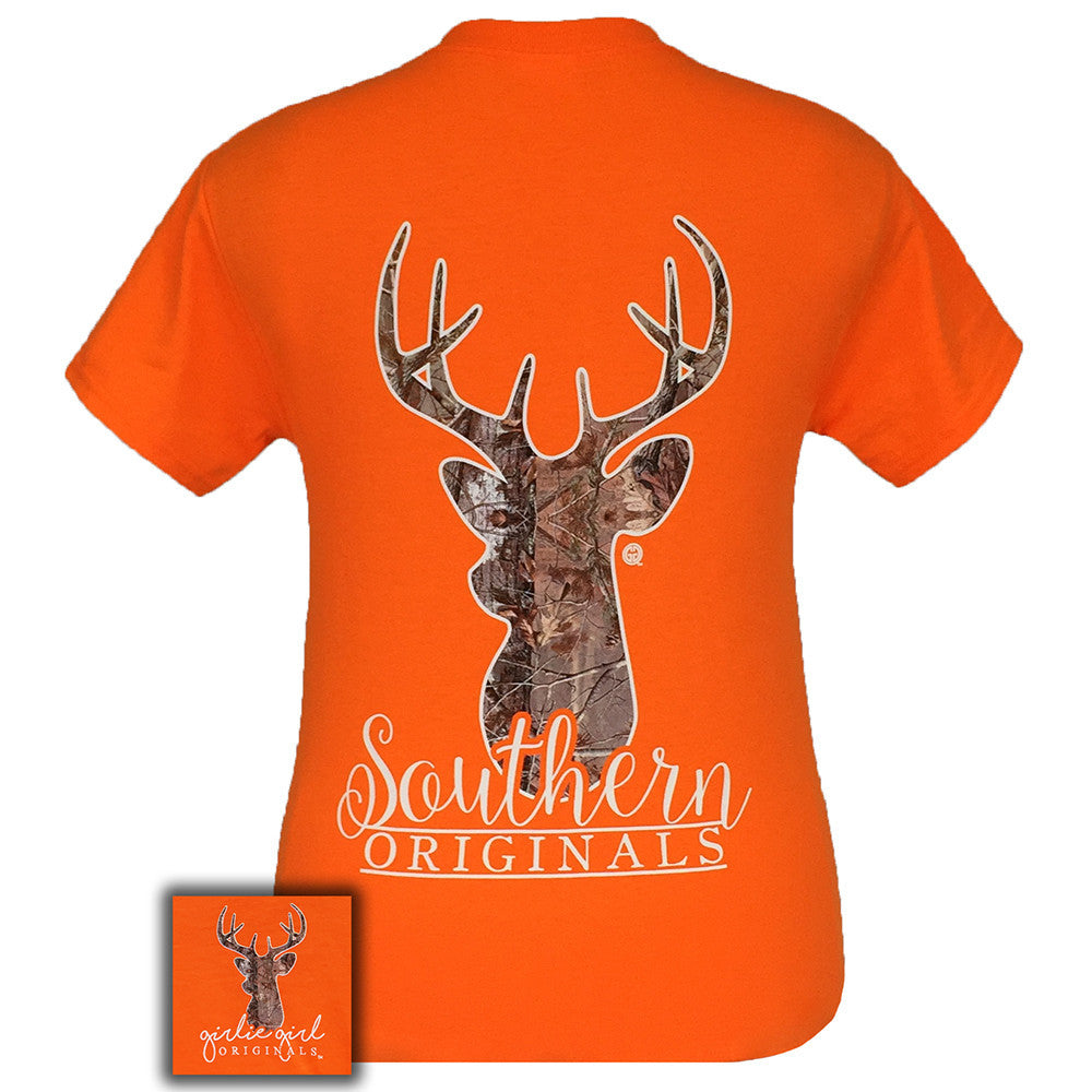 Camo Deer Safety Orange Short Sleeve