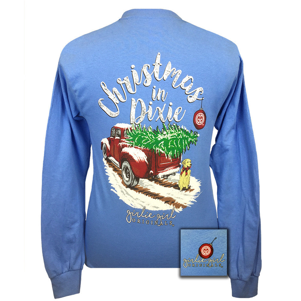 Christmas in Dixie Carolina Blue Long Sleeve